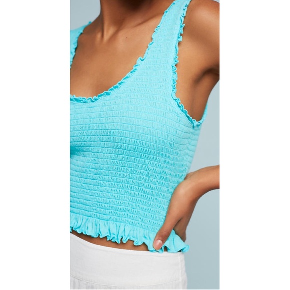 Anthropologie Floreat Ruffled Crop Tank - Picture 3 of 4